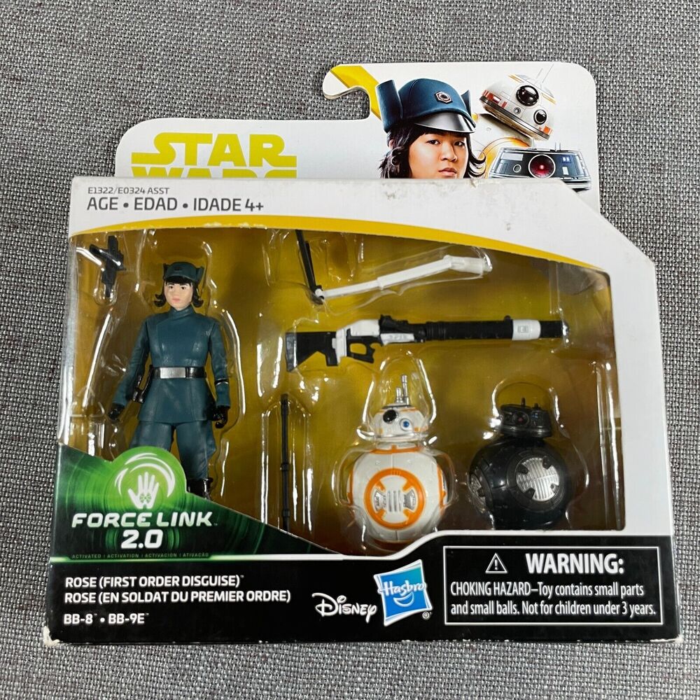Hasbro Star Wars Force Link 2.0 Rose (First Order Disguise), BB-8, & BB-9E